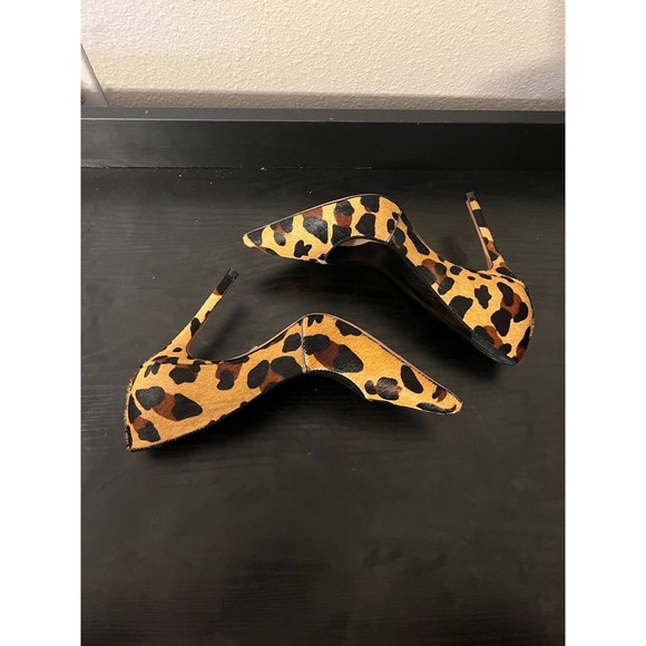 SCHUTZ Caiolea Leopard Print Calf Hair Pumps size US 7 - Picture 11 of 12